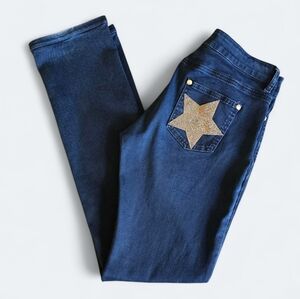 Love Moschino Straight Leg Dark Wash Jeans